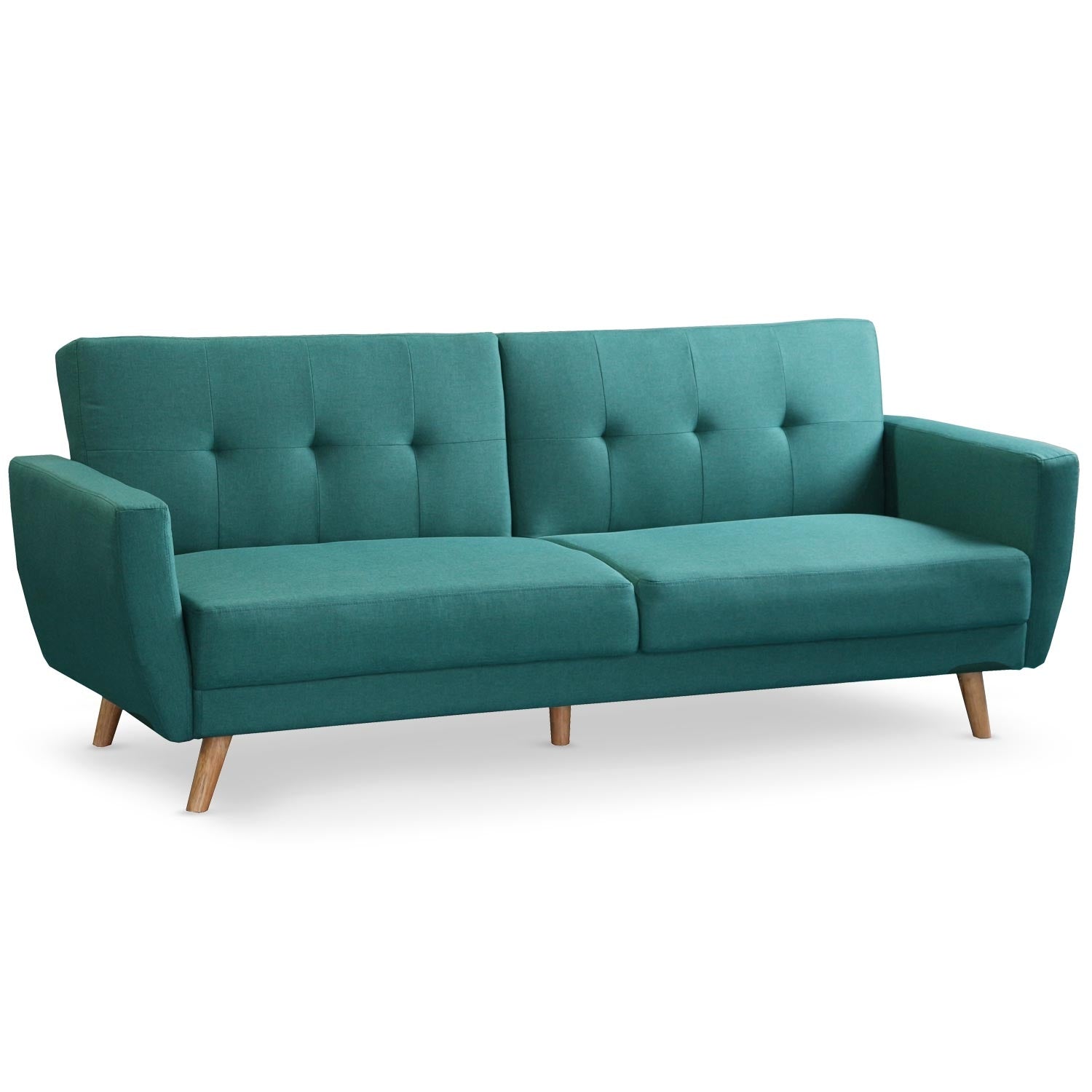 Canapé convertible scandinave Refresha Tissu Bleu vert