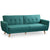 Canapé-lit convertible clic-clac scandinave Refresha tissu bleu vert