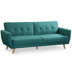 Canapé convertible scandinave Refresha Tissu Bleu vert