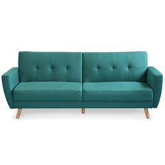 Canapé convertible scandinave Refresha Tissu Bleu vert