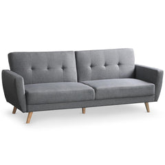 Canapé convertible scandinave Refresha Tissu Gris Clair 