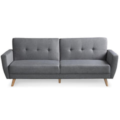 Canapé convertible scandinave Refresha Tissu Gris Clair 