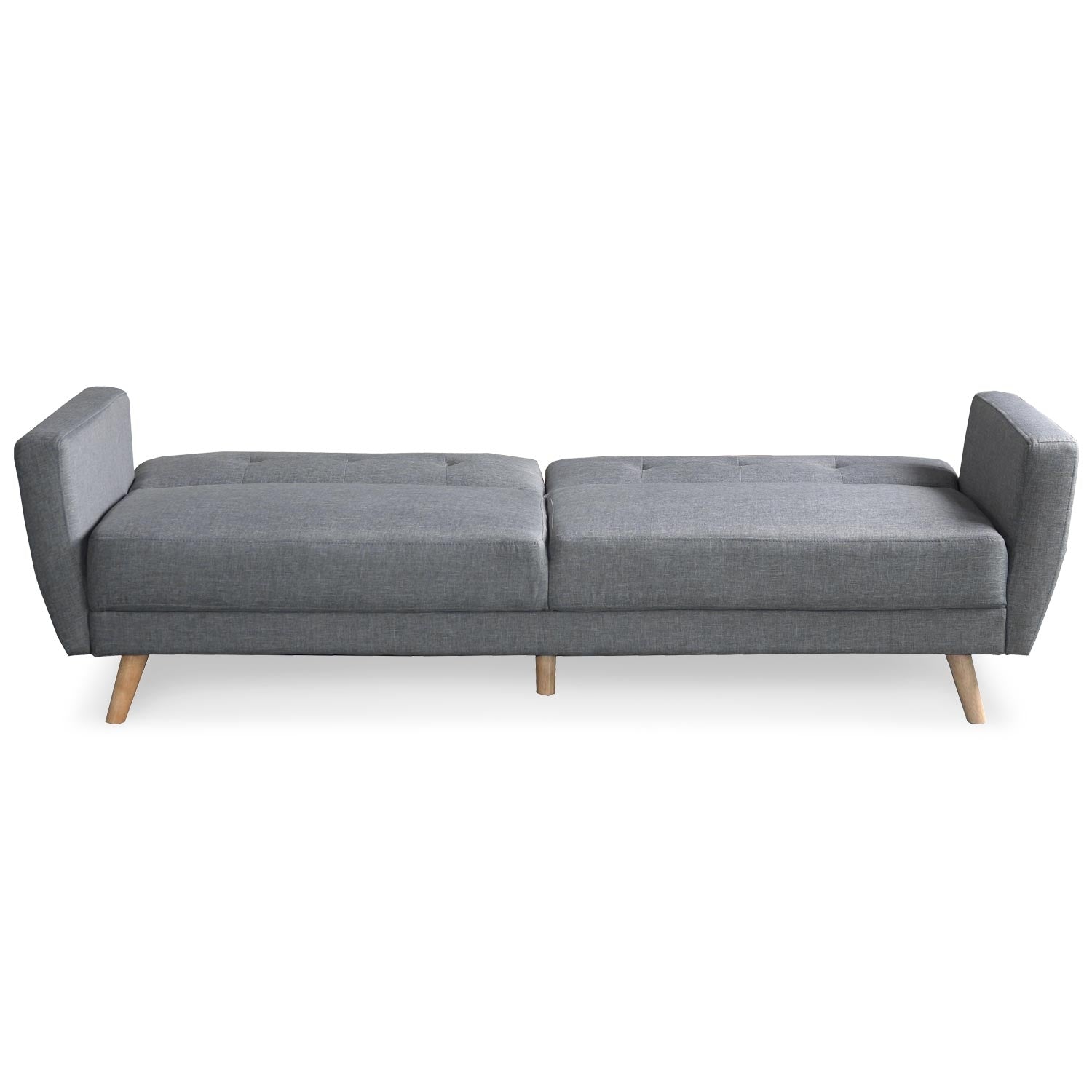 Canapé convertible scandinave Refresha Tissu Gris Clair 