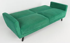 Canapé-lit clic-clac Arilis en velours vert