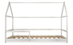 Lit cabane Cerinko pour enfant en bois blanc 90x190 cm