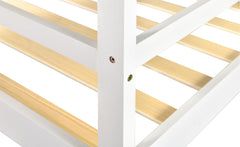 Lit cabane Cerinko pour enfant en bois blanc 90x190 cm