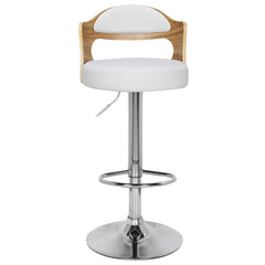 Lot de 2 chaises de bar chêne clair et simili cuir Alado