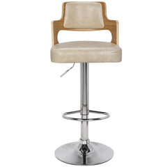 Lot de 2 chaises de bar Russel Chêne Clair & Crème