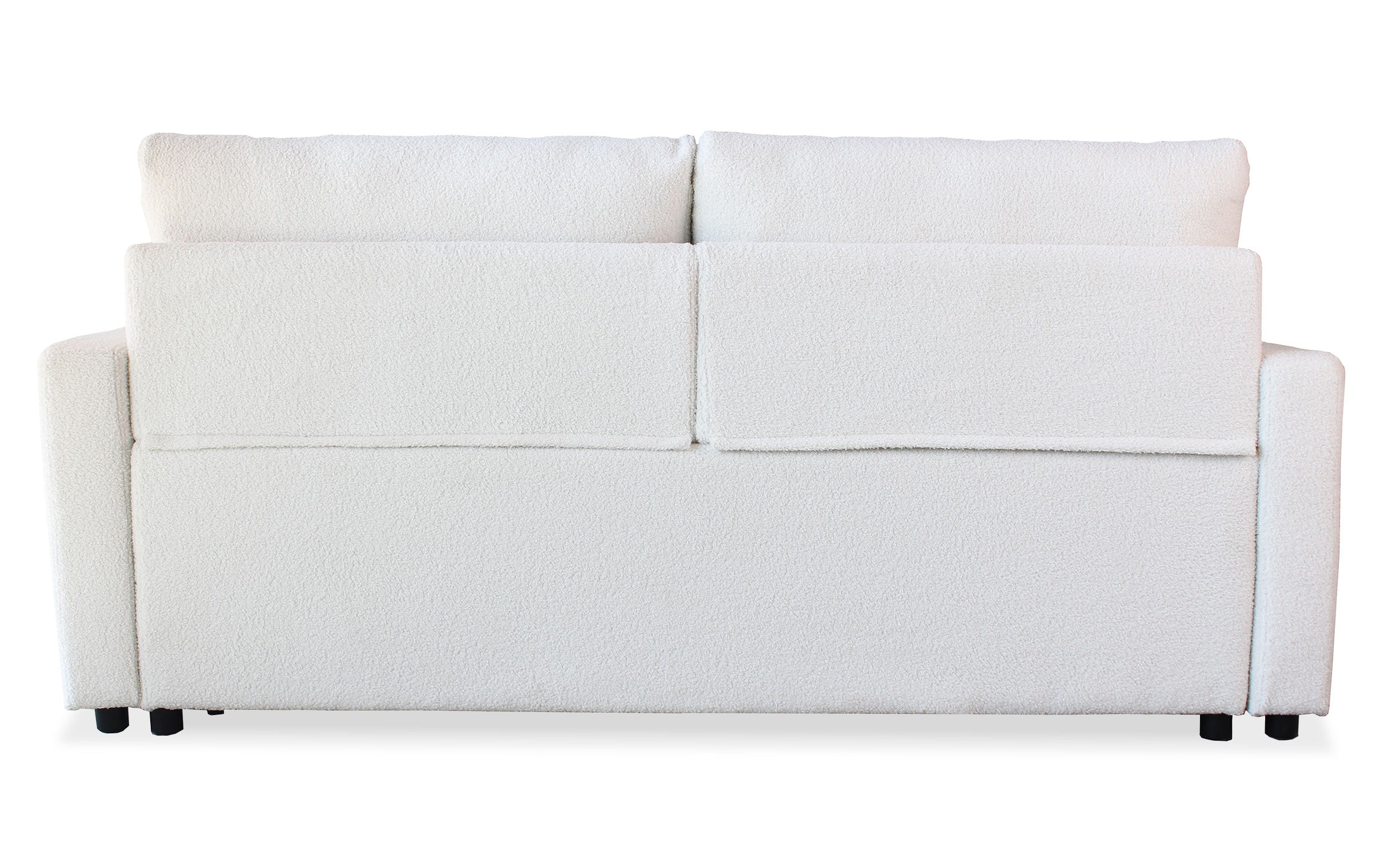 Canapé 3 places Convertible Saphir Tissu Bouclette Écru