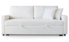 Canapé 3 places Convertible Saphir Tissu Bouclette Écru