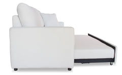 Canapé 3 places Convertible Saphir Tissu Bouclette Écru