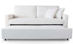 Canapé 3 places Convertible Saphir Tissu Bouclette Écru