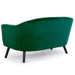 Canapé scandinave Aliph 2 places velours vert