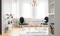 Lot de 2 tabourets de bar Annel simili noir