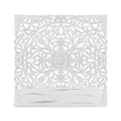 Tête de lit bois sculpté Serena 140cm Bois Blanc