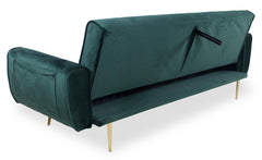 Canapé scandinave convertible Slovénie en velours vert