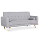 Canapé scandinave convertible en tissu gris clair