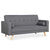 Canapé convertible scandinave en tissu gris foncé