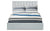 Lit coffre avec rangement et sommier relevable argent 160 cm