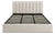 Lit coffre Astris avec sommier en tissu beige 180cm
