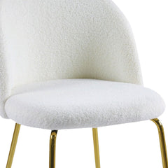 Lot de chaises Argule en tissu bouclette crème