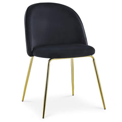 Lot de 2 tabourets Argule velours noir