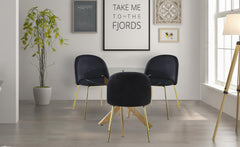 Lot de 2 tabourets Argule velours noir