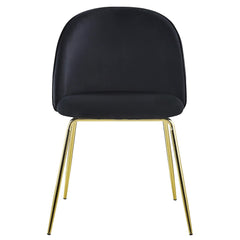 Lot de 2 tabourets Argule velours noir