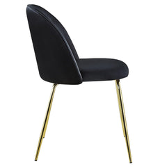 Lot de 2 tabourets Argule velours noir