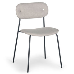 Lot de 4 chaises Brawks tissu beige modernes