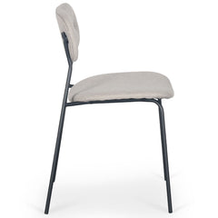 Lot de 4 chaises Brawks tissu beige modernes
