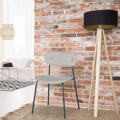 Lot de 4 chaises Brawks tissu beige modernes