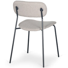 Lot de 4 chaises Brawks tissu beige modernes