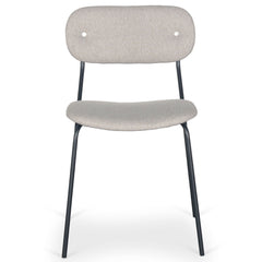 Lot de 8 chaises en tissu Brawks beige