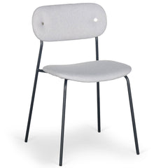 Lot de 8 chaises Brawks en tissu gris