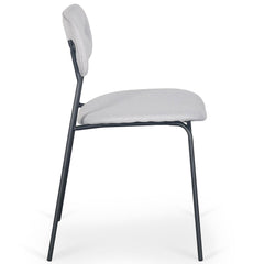 Lot de 4 chaises Brawks tissu gris