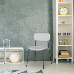 Lot de 4 chaises Brawks tissu gris