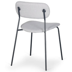 Lot de 4 chaises Brawks tissu gris