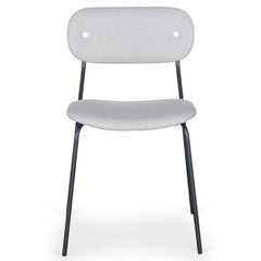 Lot de 4 chaises Brawks tissu gris