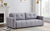 Canapé convertible 3 places Camus tissu gris clair