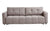 Canapé trois places convertible en tissu couleur taupe