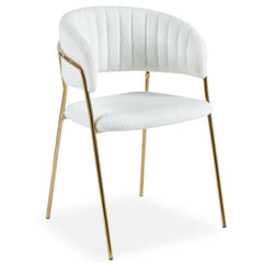 Lot de 4 chaises Azia en velours crème