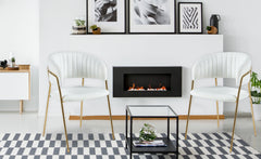 Lot de huit chaises Azia bouclette crème