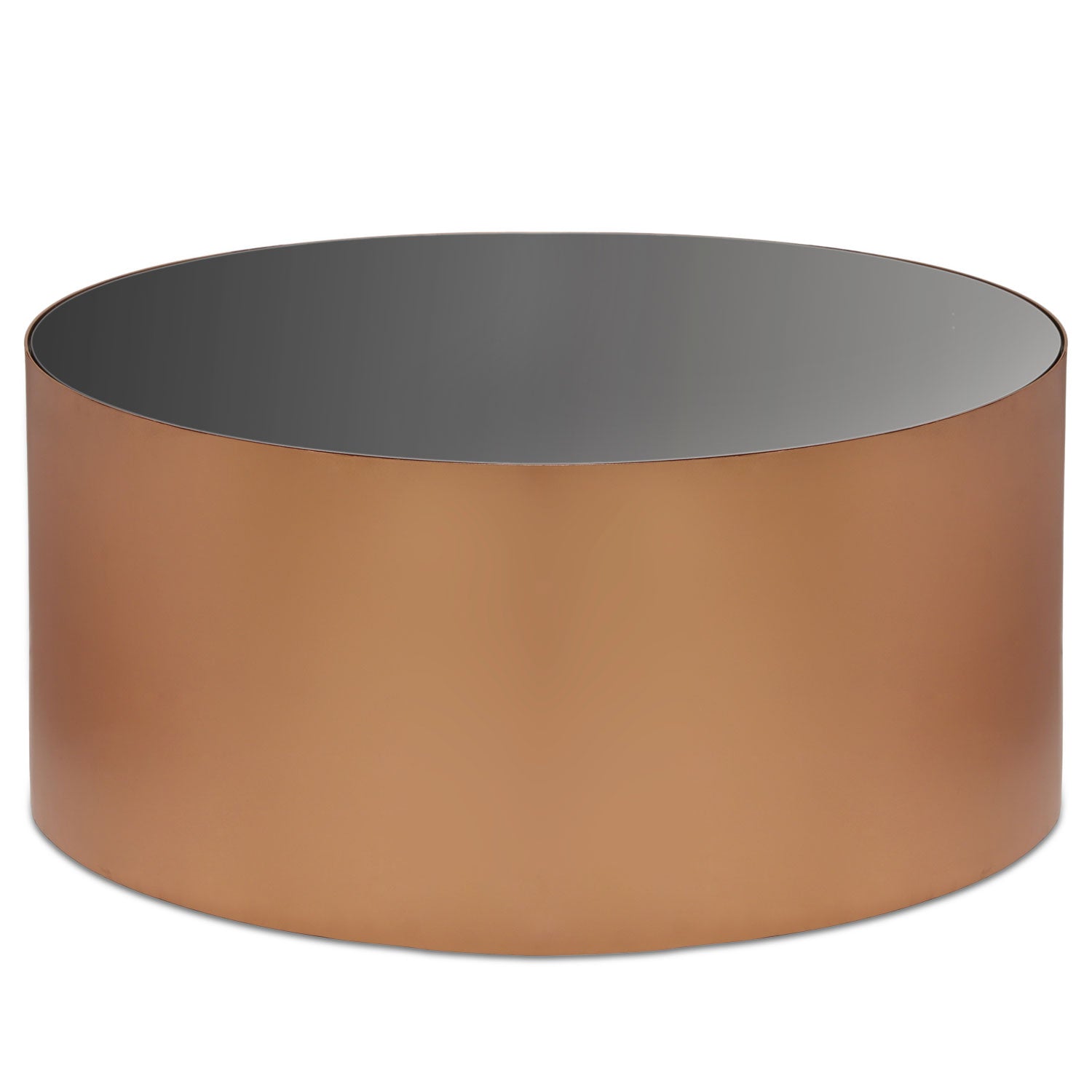 Table basse Selenium en Verre et Métal Cuivré