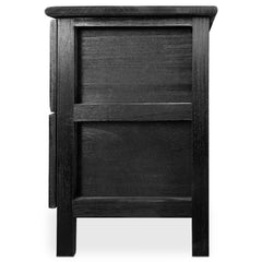 Table de chevet sculptée style marocain Chevignon L36cm Bois Noir