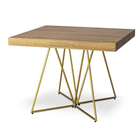 Table extensible Neila en chêne clair avec pieds en métal