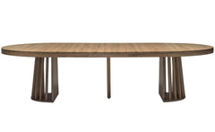 Table ovale extensible Eliza Bois noisette