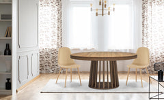Table ovale extensible Eliza Bois noisette