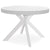 Table ronde extensible avec pied central blanc
