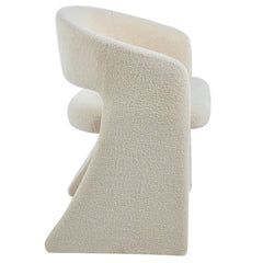 Lot de 4 chaises Ciges Tissu bouclette crème